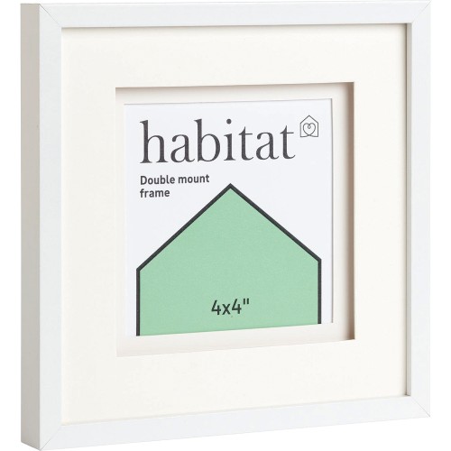 Habitat Double Mount Frame White 4x4" Compare Prices & Where To Buy