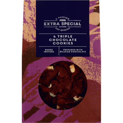 ASDA Extra Special Belgian Chocolate & Sourdough Hot Cross Buns (4