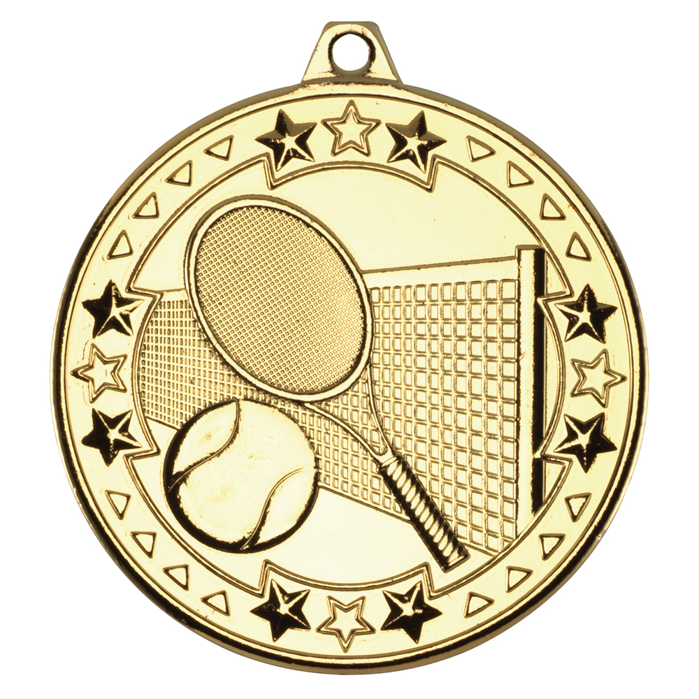 Gold Tennis Medal Trophy Boss