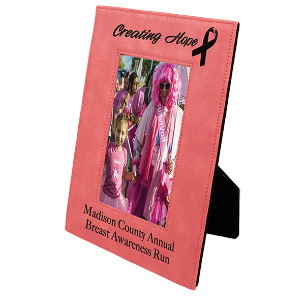 Pink Laserable Leatherette Picture Frame Trophy Factory Plus Deland