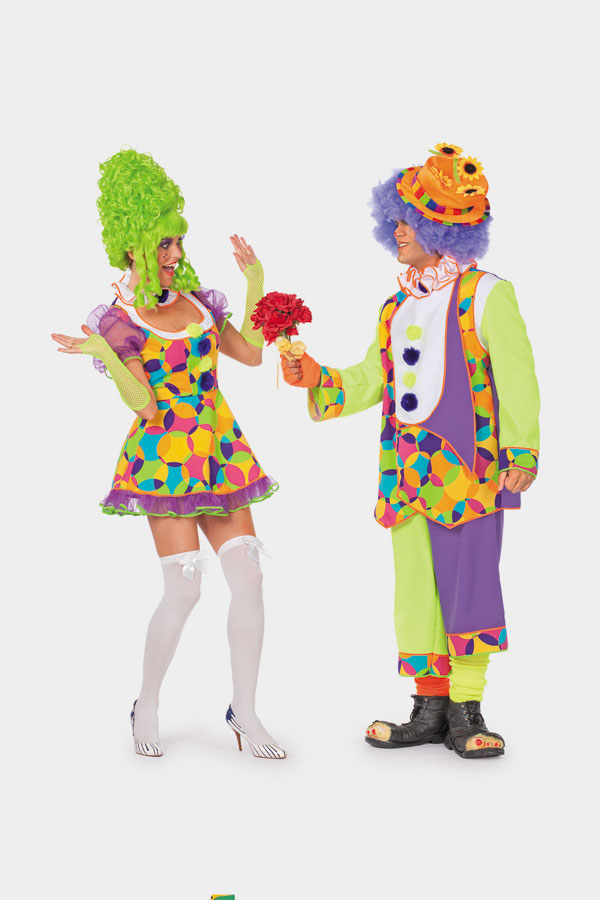 sexy Clown Clownskostüme Damen Kostüme Fasching Mottoparty 70er 80er