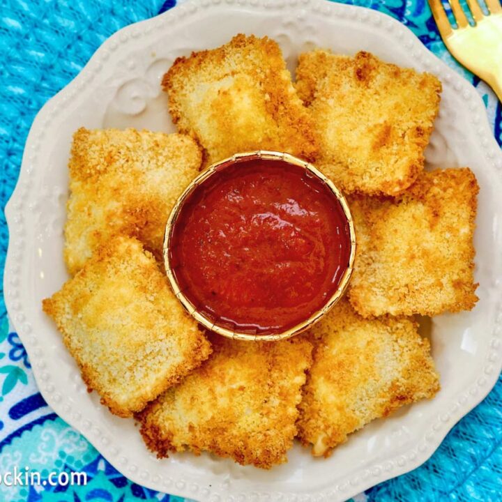 Air Fryer Frozen Toasted Ravioli Trop Rockin