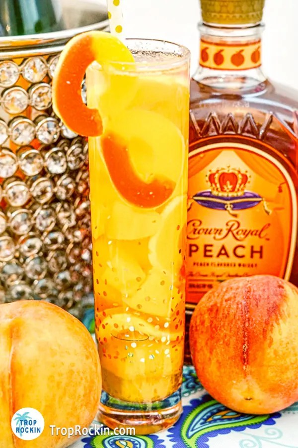 3 Ingredient Peach Crown Royal Mixed Drink Trop Rockin