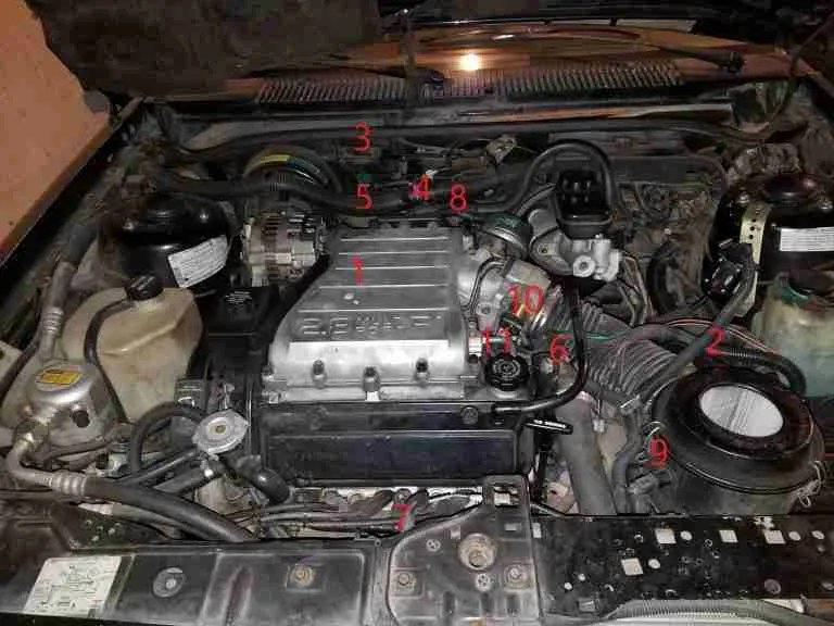 General Motors 2.8L 60 Degree V6 Engine Sensor Locations