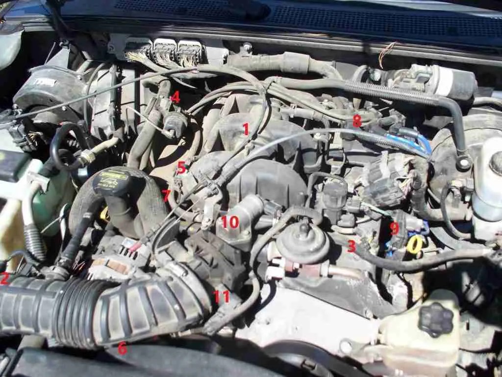 Ford 4.0L SOHC V6 Engine Sensor Locations – TroubleCodes.net