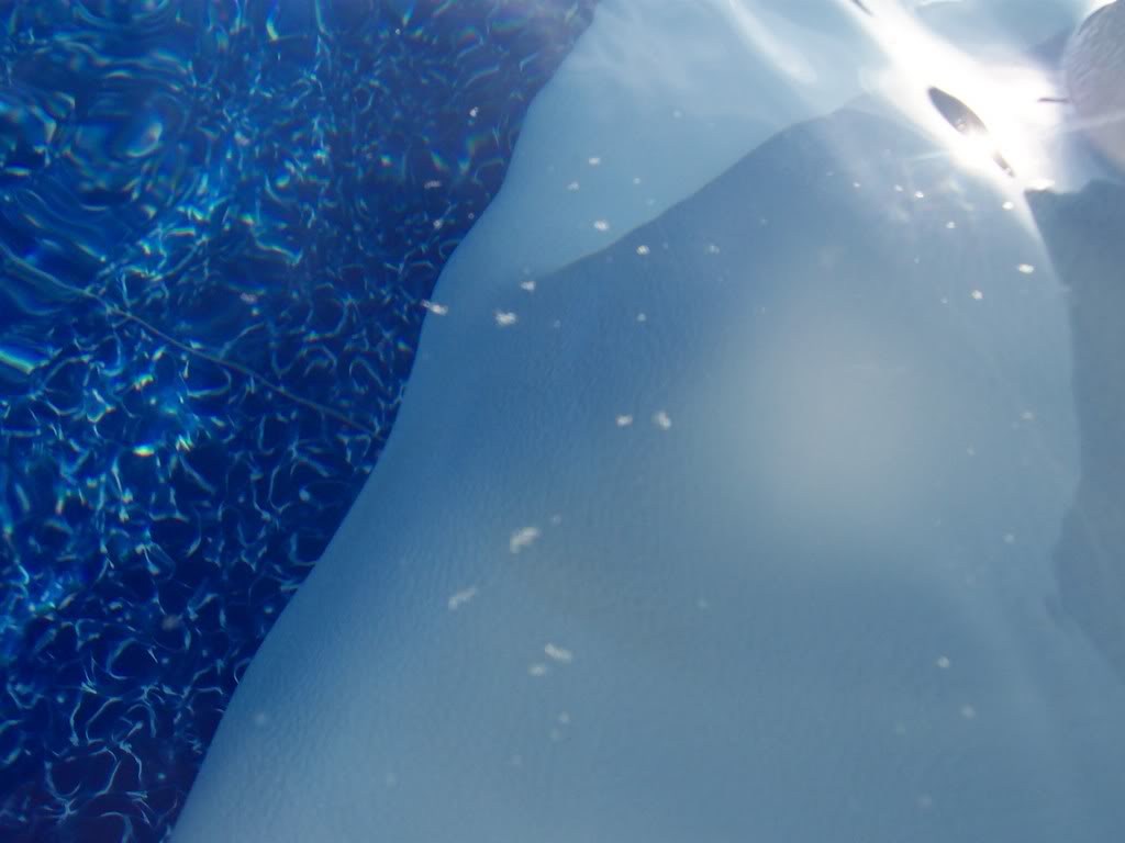 White flakes in pool