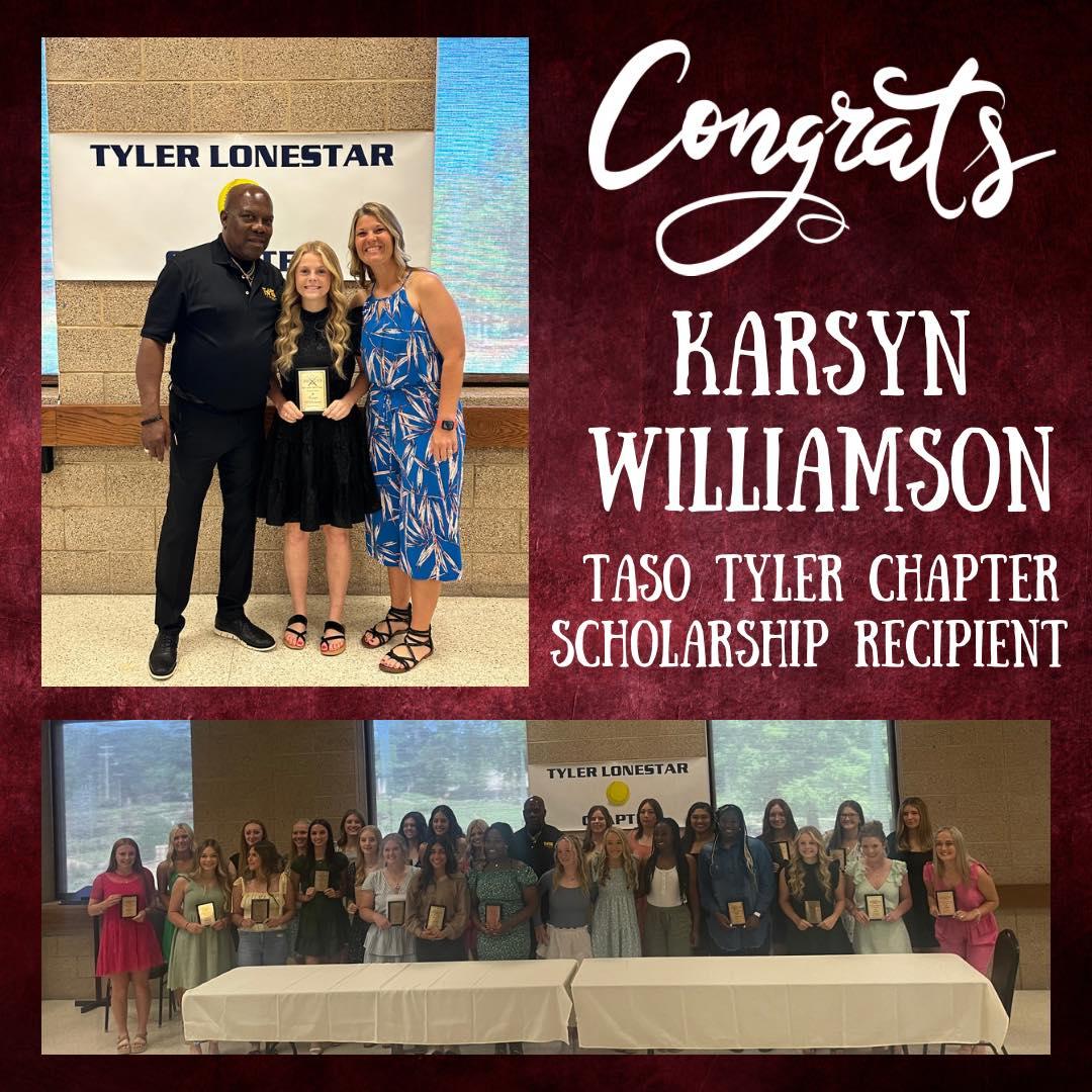 Williamson Awarded TASO Scholarship Troup ISD