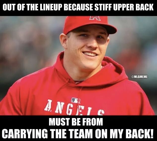 On His Back I Love Mike Trout