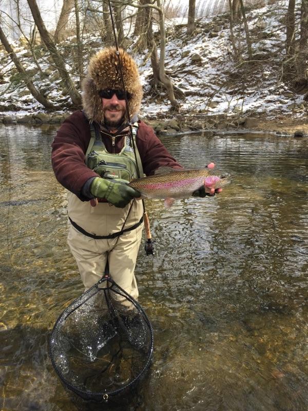Winter Fly Fishing Throwing Streamers in NJ Trout Haven