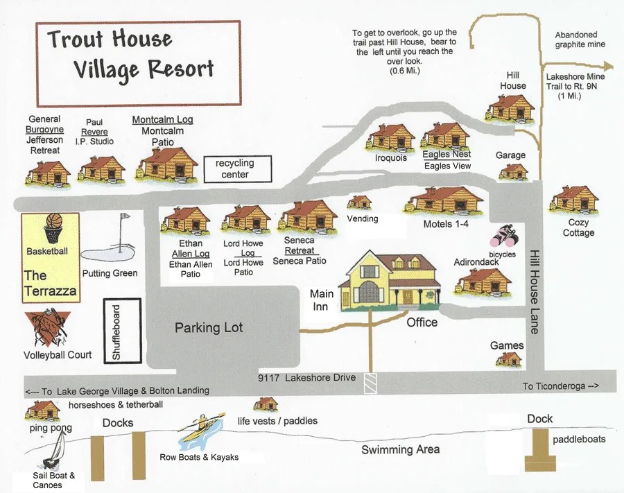 Trout House Village Resort Map Trout House Village Resort Map