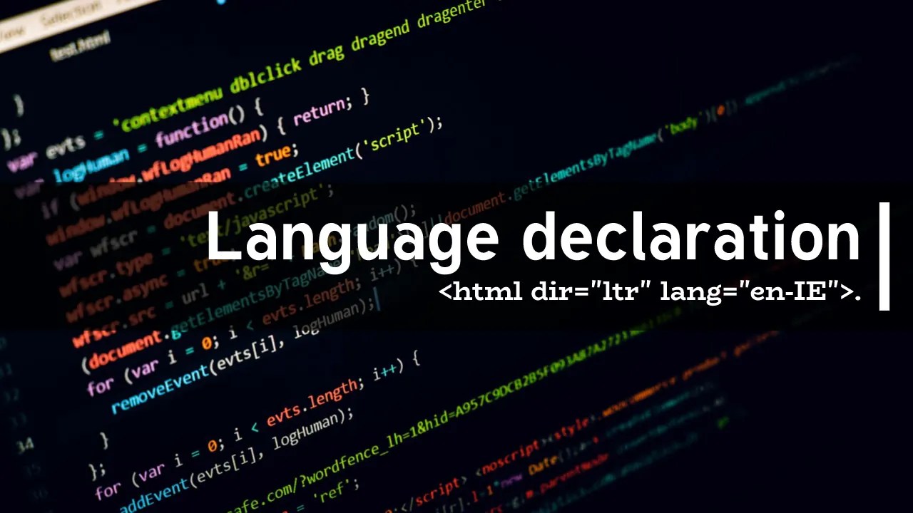 HTML Language Declaration Trove Digital