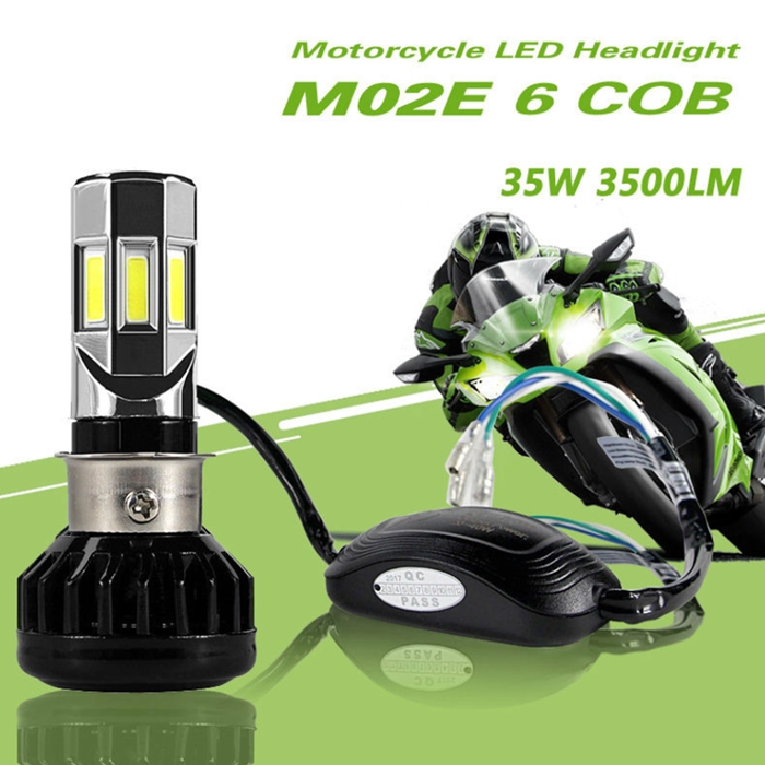 Super Bright 6 COB LED RTD Headlight H4/ H6 Fetting, 35W RTD M02E