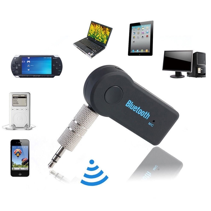 Car Bluetooth Audio Receiver Stereo Music Adapter With Mic & AUX 3.5 mm