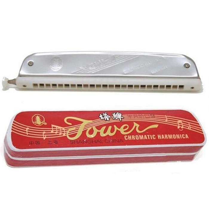 Original Tower Brand Chromatic Harmonica Mouth Organ With Change Lever