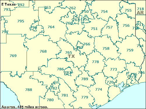 ZCTA maps 700/799