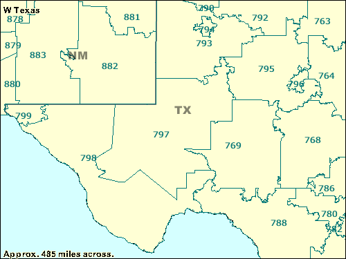 ZCTA maps 700/799