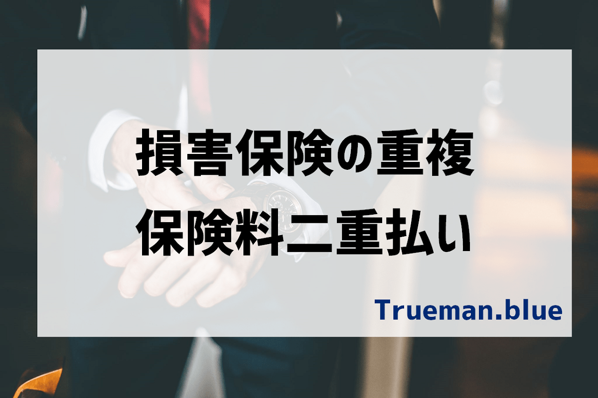 損害保険の二重払い｜火災・自動車・傷害保険をひとつにまとめよう 最大の資産は自分自身