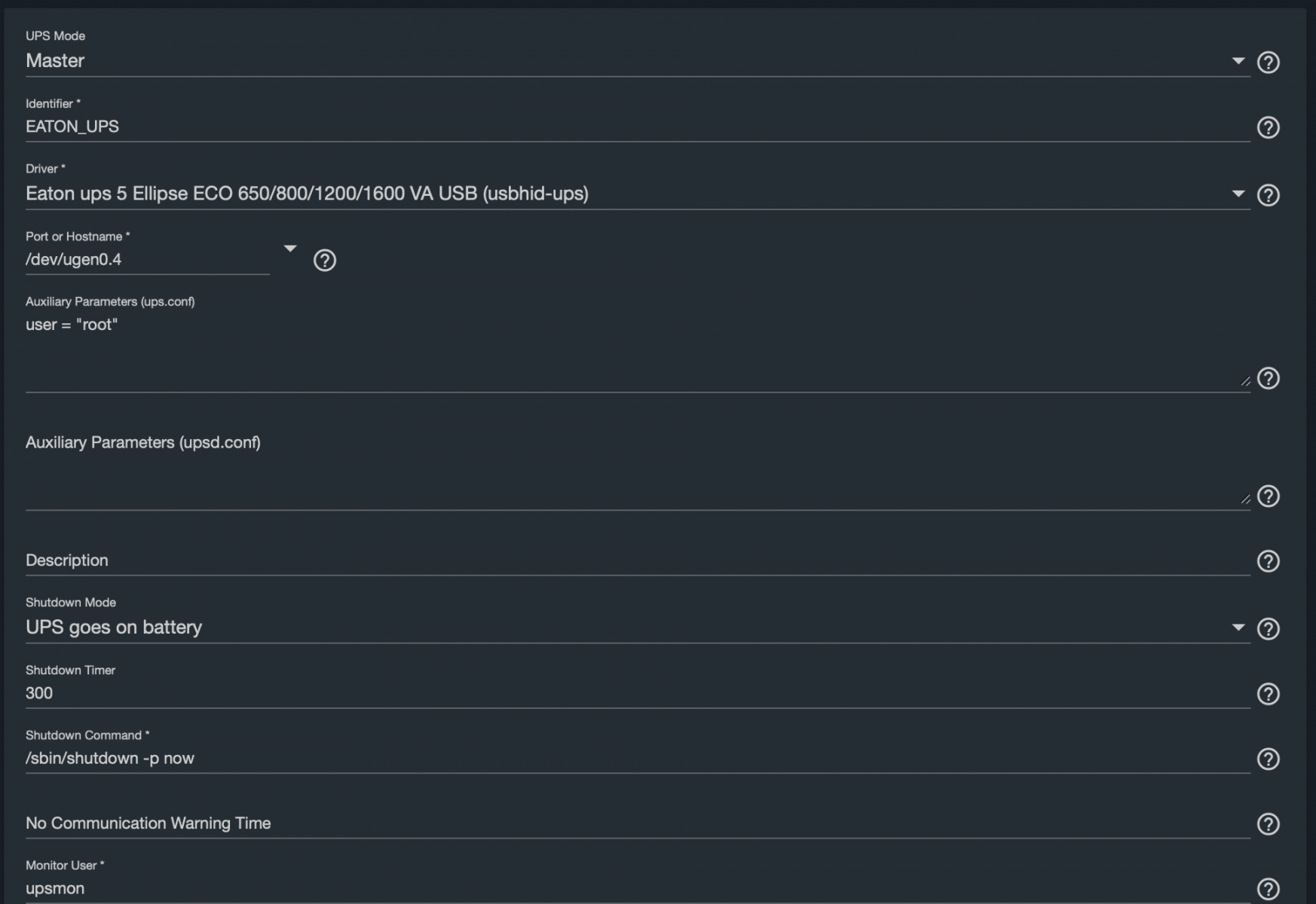 FreeNAS on ESXi EATON UPS not starting TrueNAS Community