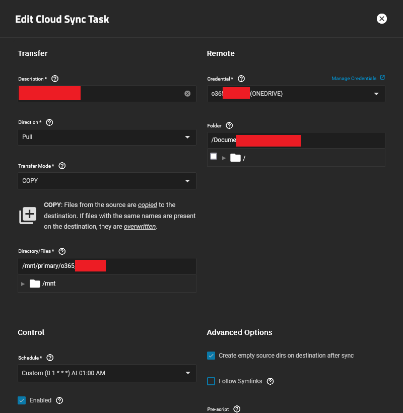 Unable to Cloud Sync folder with OneDrive TrueNAS Community