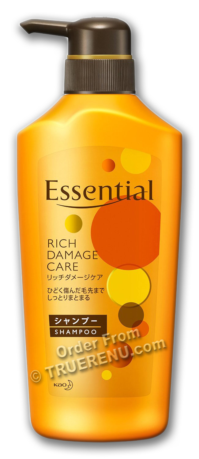 KAO Essential Rich Damage Care Shampoo 480ml Pump Bottle
