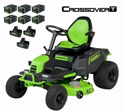 80-Volt Electric Riding Lawn Mower, Green, 42 In. Deck - True Value