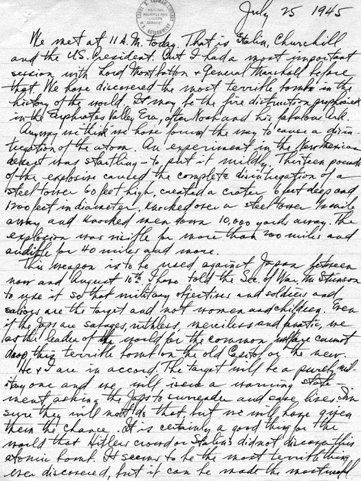 Was Truman's Decision to Drop the Bomb, To End the War in the Pacific, Justified or Not? Harry