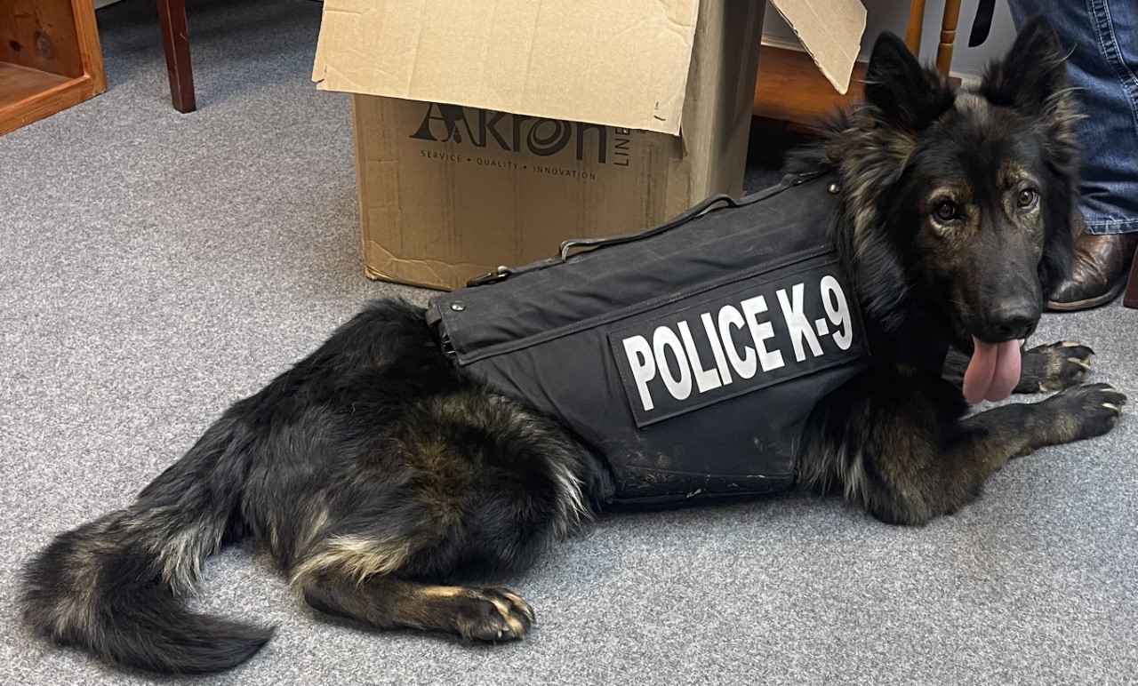 Ragland Police Department’s K9 Smoke received donation of body armor