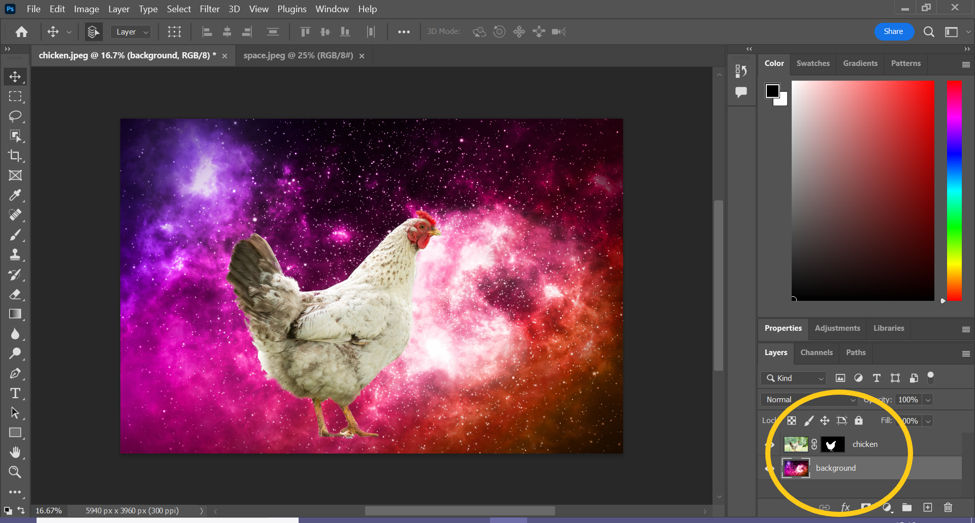 How to change a background in