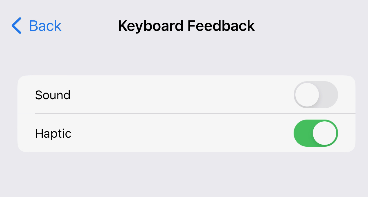 How to turn on keyboard haptics in iOS 16