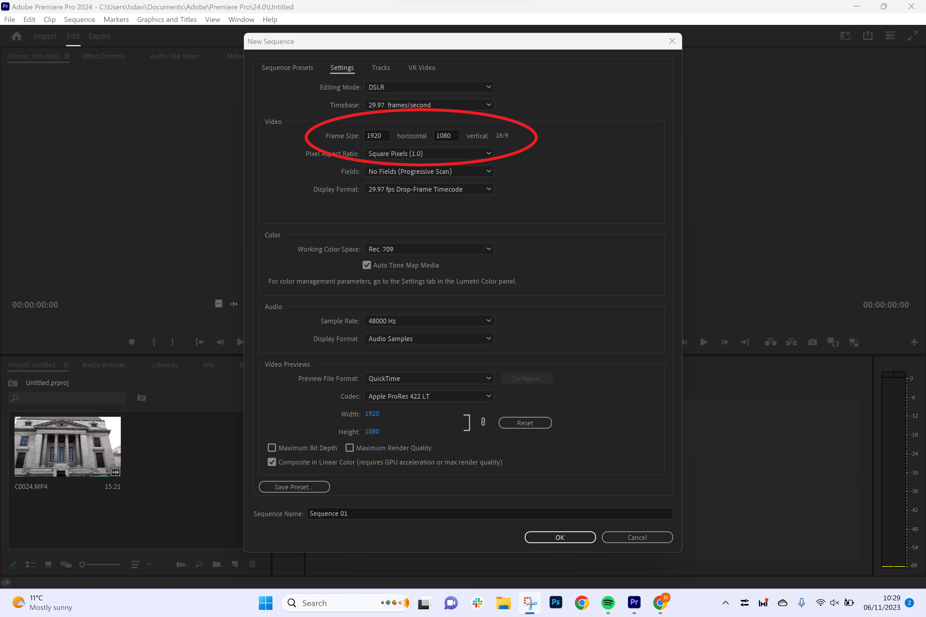 How to change the aspect ratio in Adobe Premiere Pro