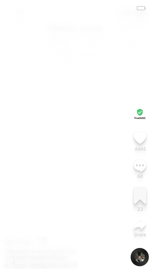 TikTok Safe Zone Template