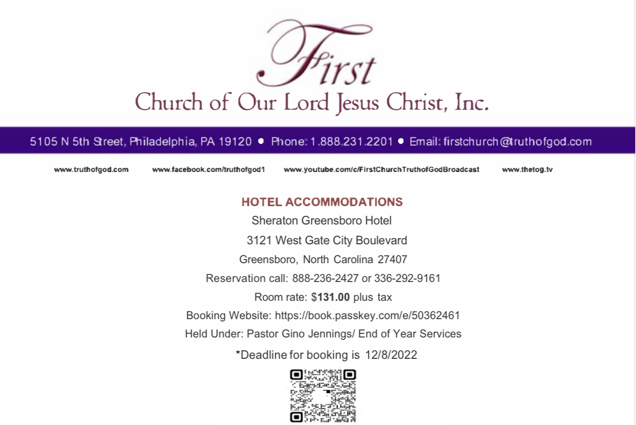 Events August 5th 2023 Philadelphia First Church Of Our Lord Jesus Christ, Inc.