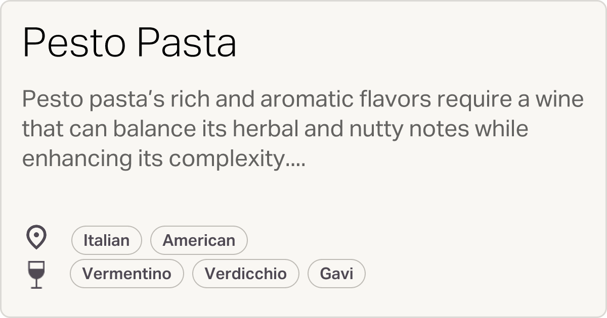 Best Pesto Pasta Wine Pairings Vi wine and food pairings to try.