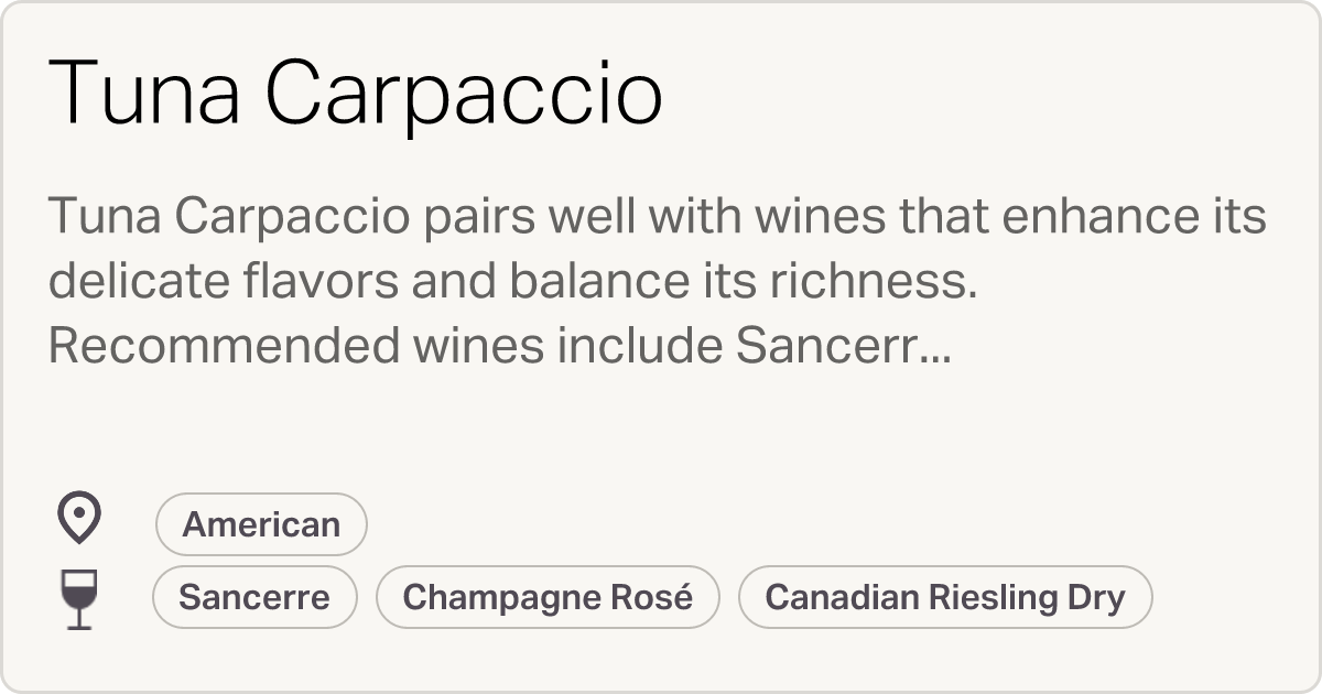 Best Tuna Carpaccio Wine Pairings Vi Expert Wine and Food Pairings