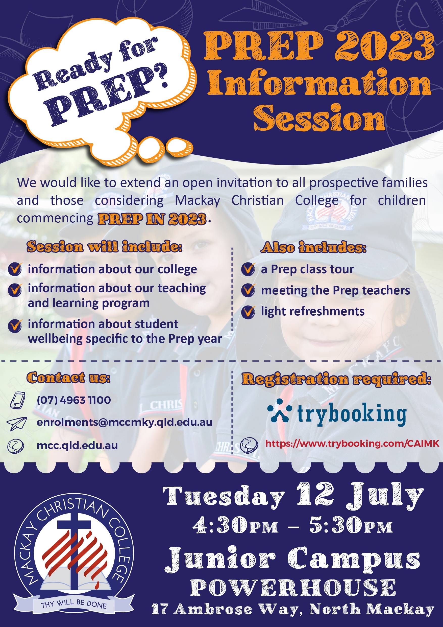 mcc summer courses 2023 Mcc Prep 2023 Information Session Tickets, Junior Campus - Powerhouse, North Mackay | Trybooking Australia