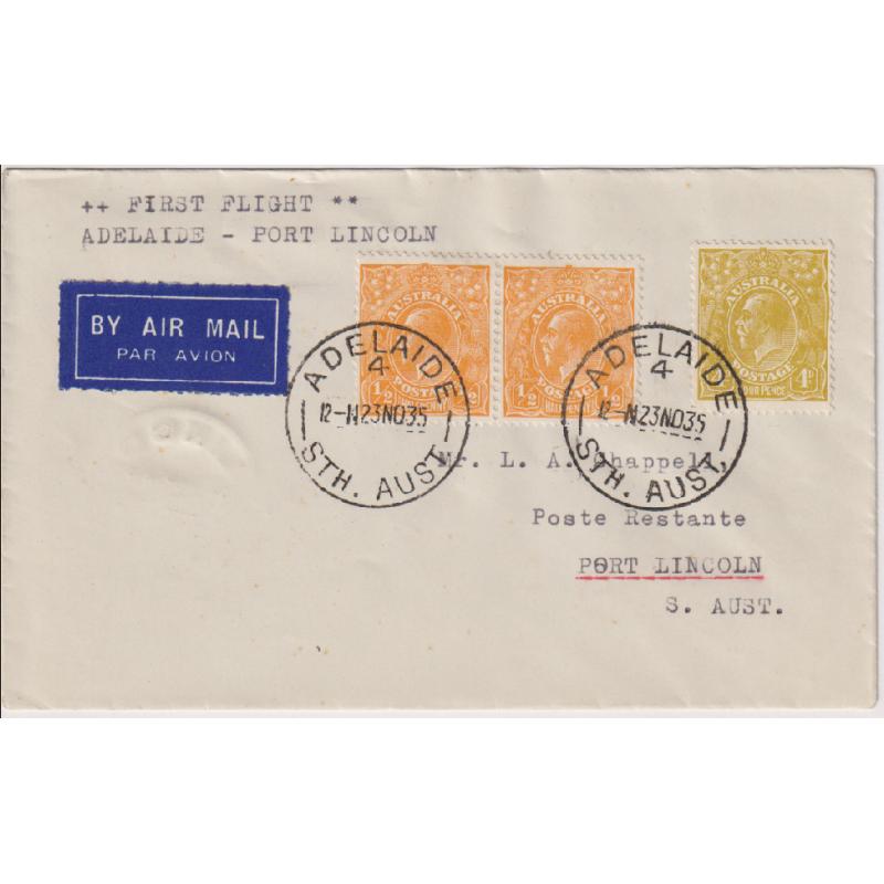 (BB1263) AUSTRALIA · 1935 attractive cover in VF condition carried on