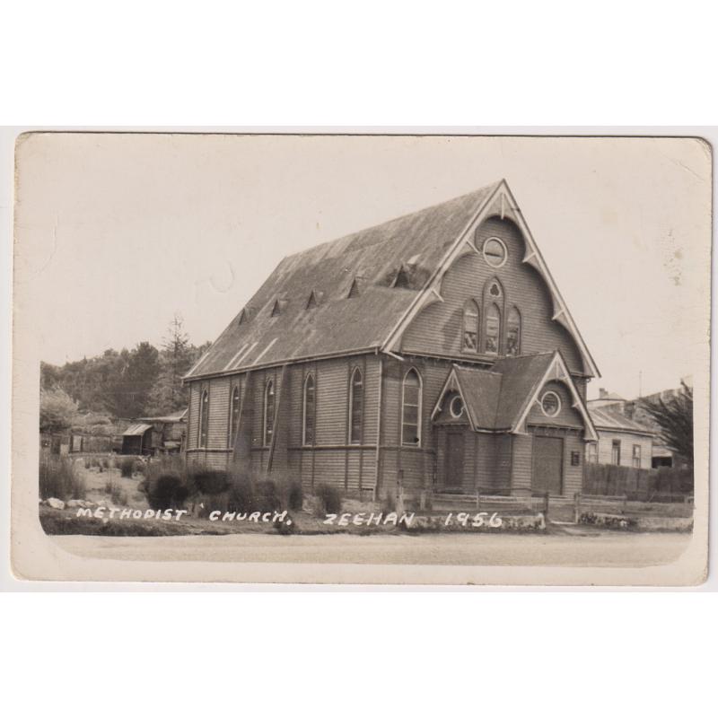 (CD1034) TASMANIA · 1956 postcard size real photo card w/view of the