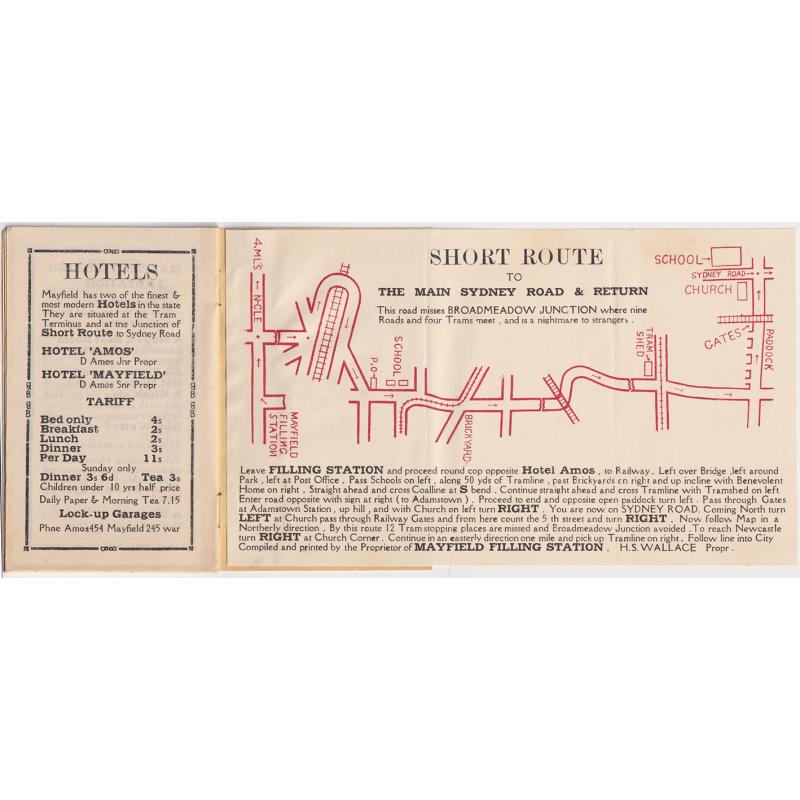 (TY1268) NEW SOUTH WALES · 1936 small booklet DISTANCES FROM MAYFIELD