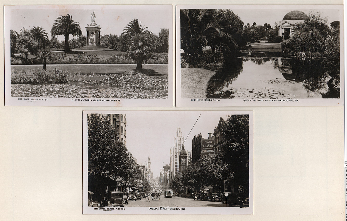 (SS15024) VICTORIA · six Rose Series real photo cards with views of