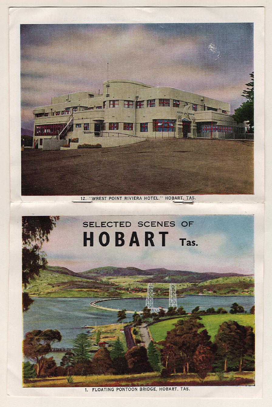 (VV15096) TASMANIA · 1950s SELECTED SCENES OF HOBART view folder by