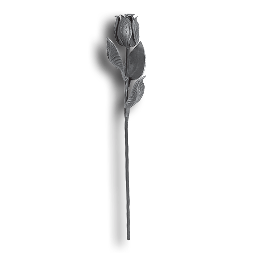 Weldable Steel Rose On Stem