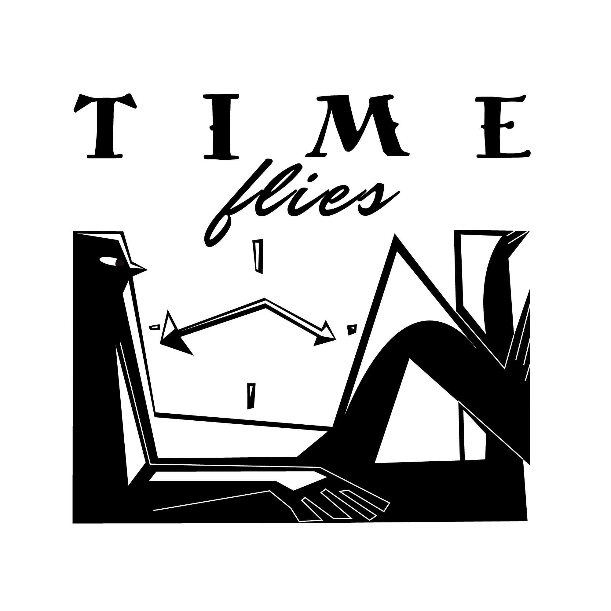 Shadows watching time go by design tshirt design