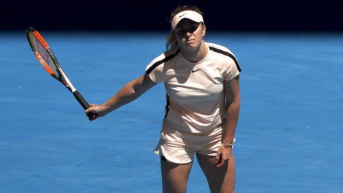 Oops! Elina Svitolina breaks net camera on her way out of Australian
