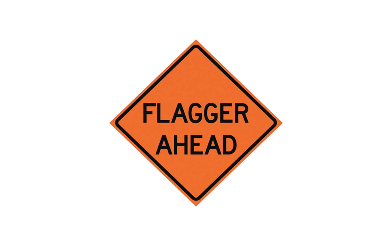 Flagger Ahead Rollup Sign Traffic Safety Supply Company
