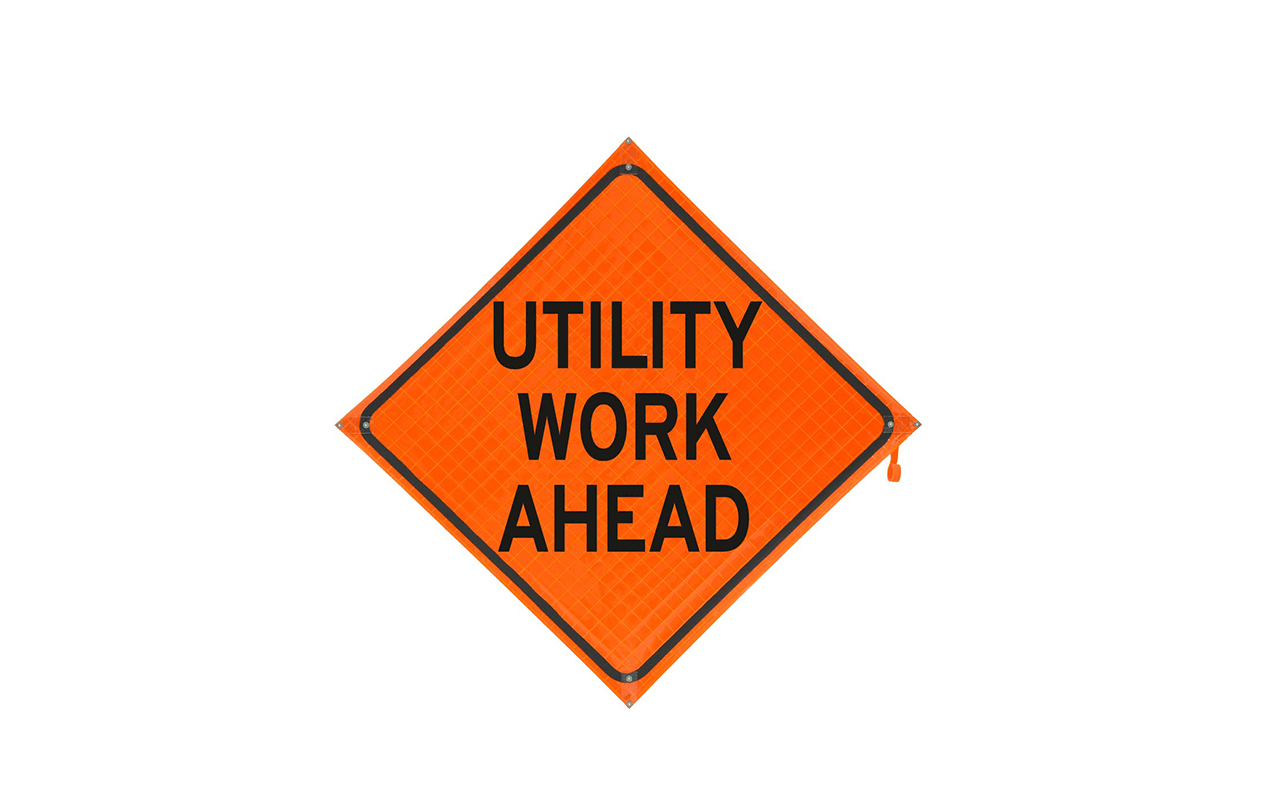 Utility Work Ahead Rollup Sign Traffic Safety Supply Company