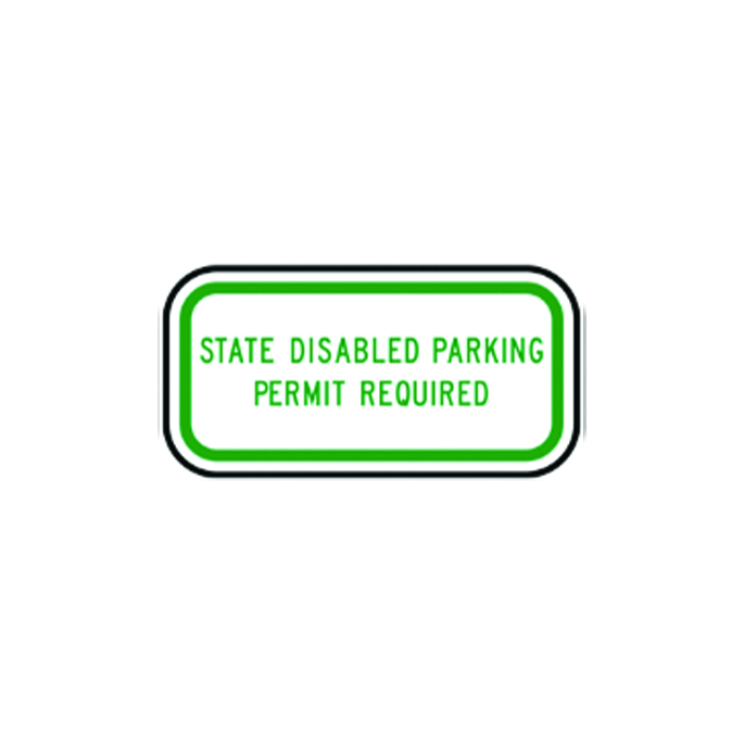 State Disabled Parking Permit Required Sign R7801P Traffic Safety