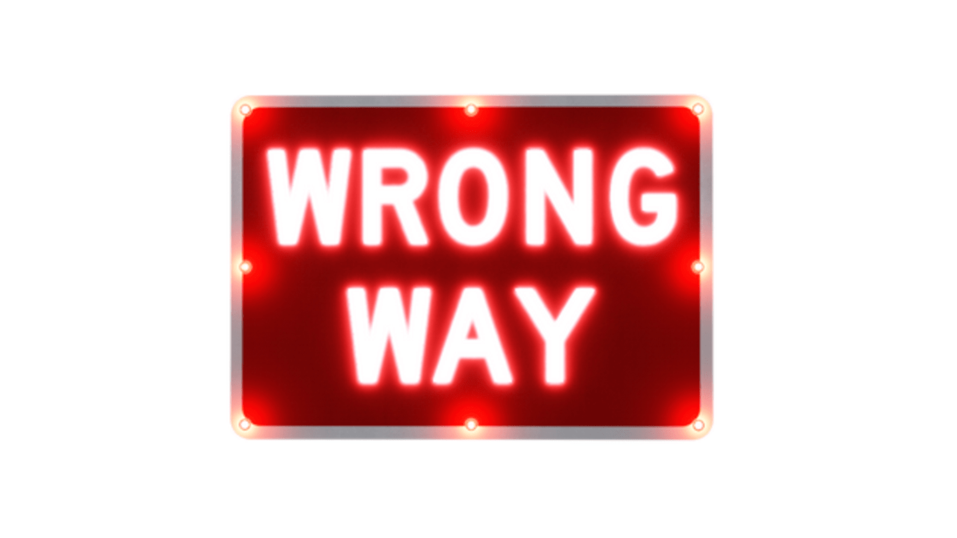 LegendViz BlinkerSign Wrong Way Traffic Safety Supply Company