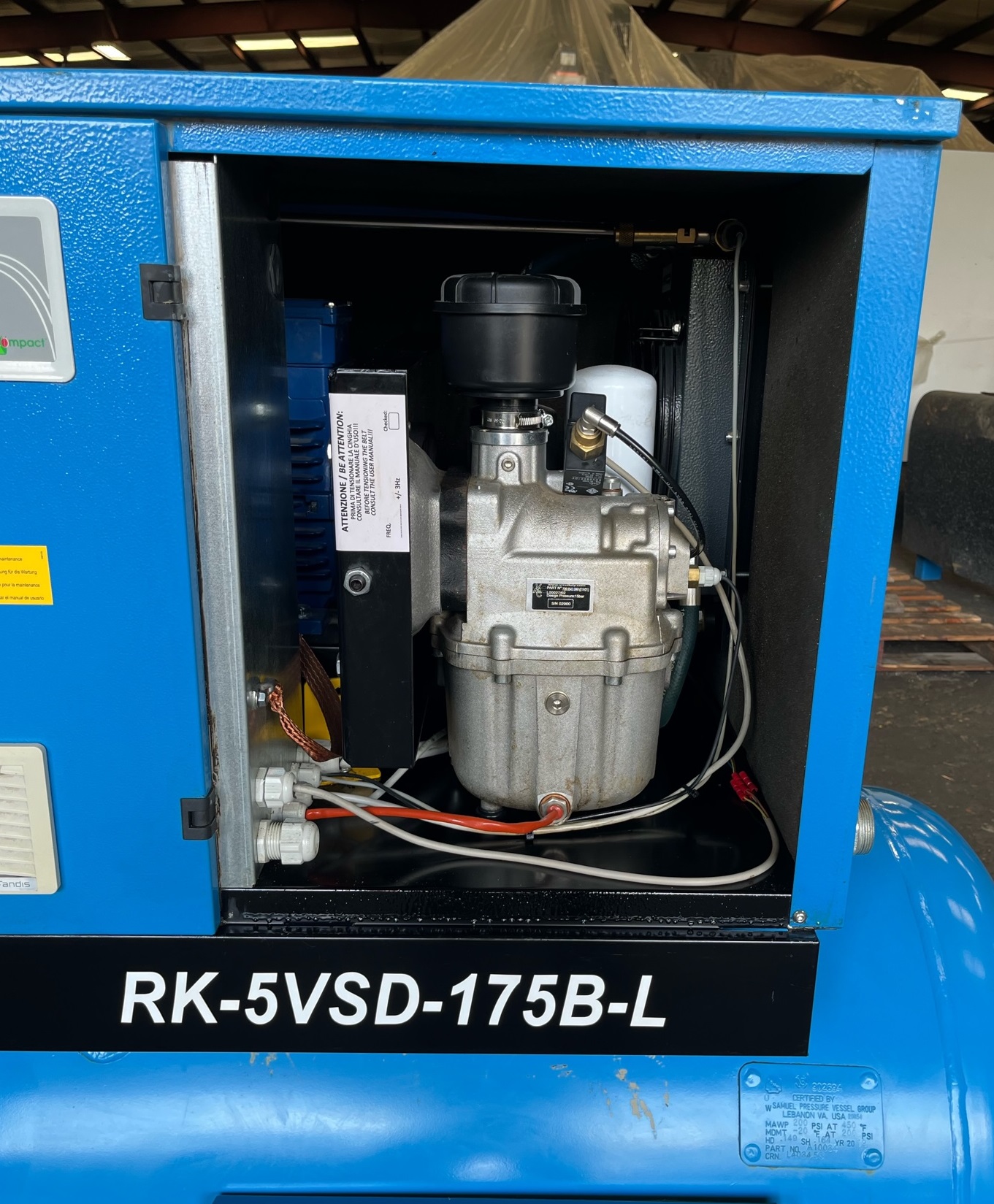 PneuTech 5HP rotary screw RK5VSD175BL