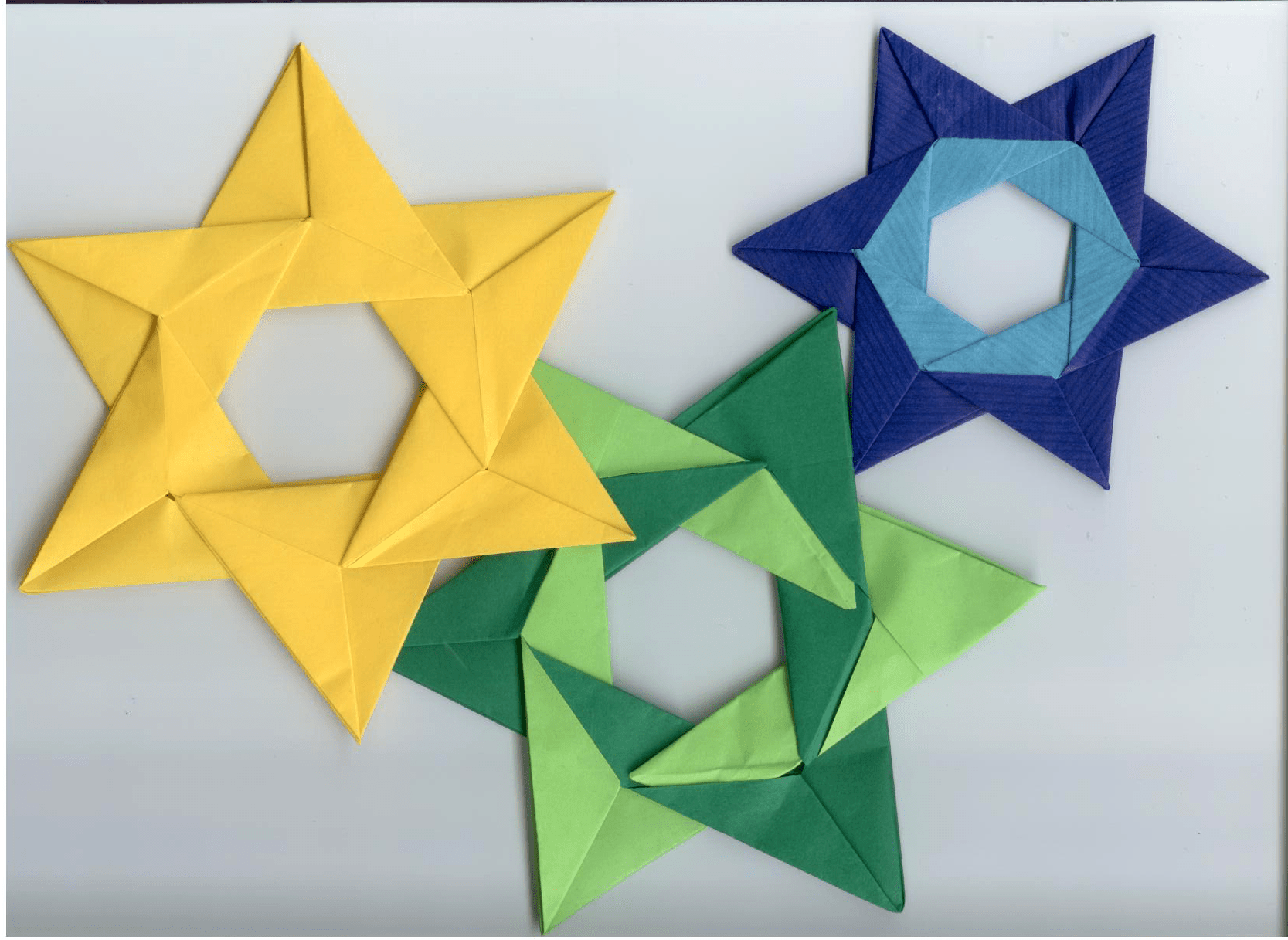 Origami Bild: Origami Stern Falten 8 Zacken