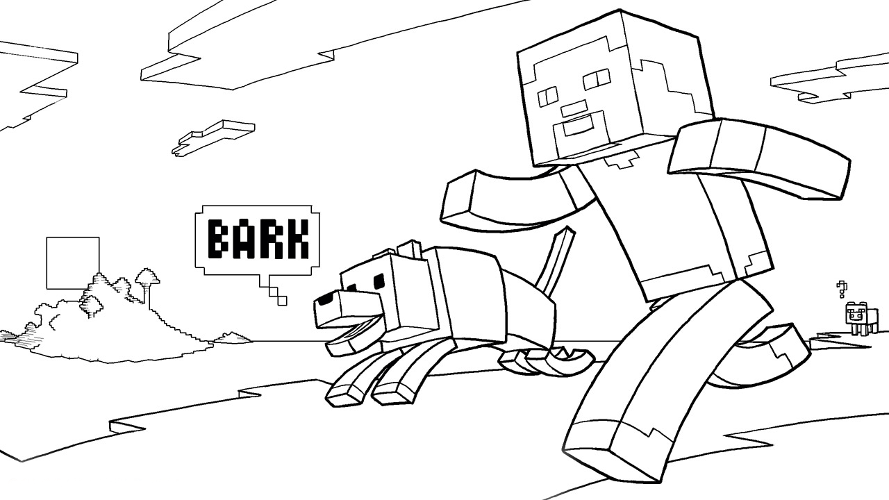 Desenho de Cartoon Minecraft para colorir Tudodesenhos
